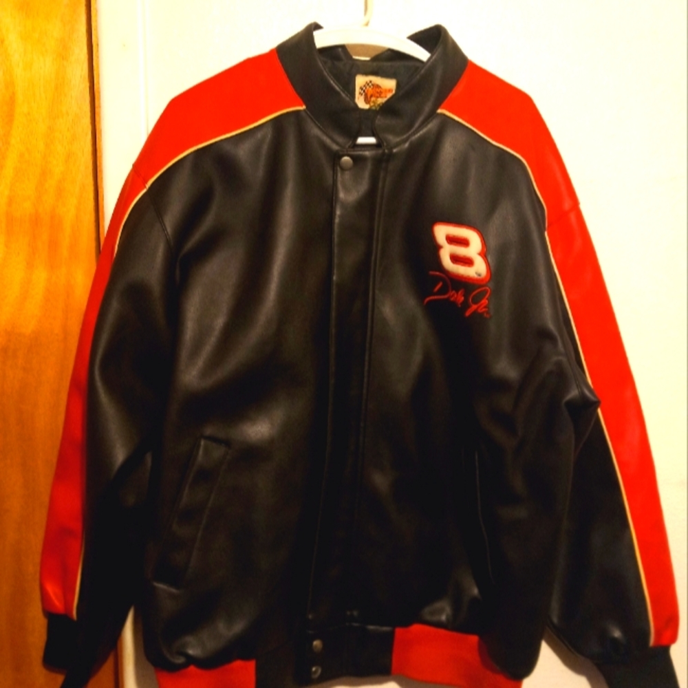 Vintage Winners Circle DALE EARNHART JR Jacket Mens XL Pleather Nascar Racing